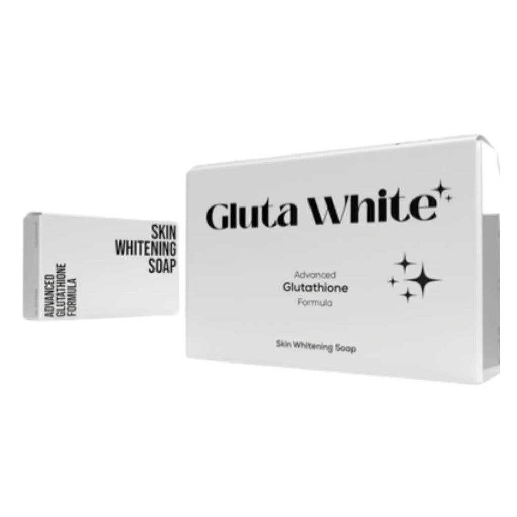 Gluta White skin whitening soap packaging on a white background