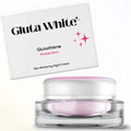 Gluta White skin whitening night cream with packaging on a white background