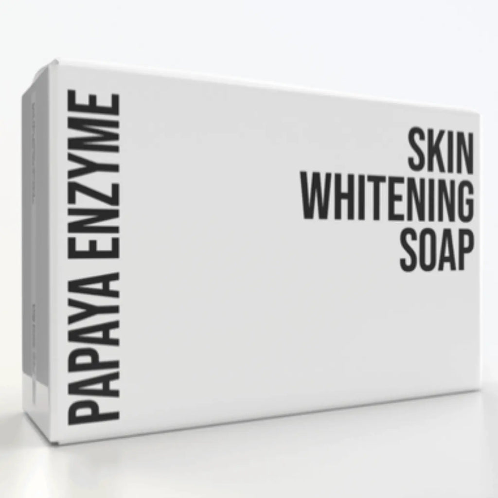 Box of Papaya Enzyme Skin Whitening Soap on a white background