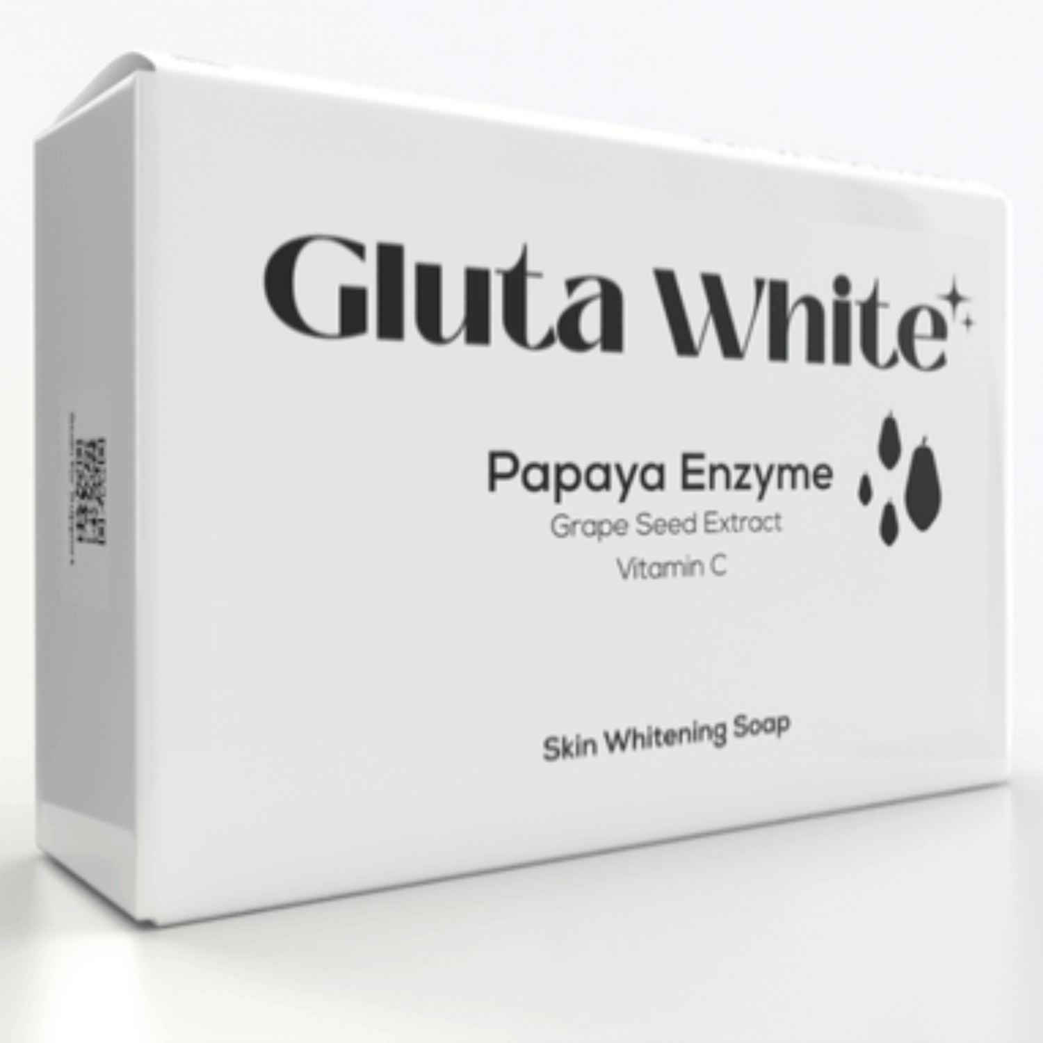 Box of Gluta White Papaya Enzyme Skin Whitening Soap on a white background