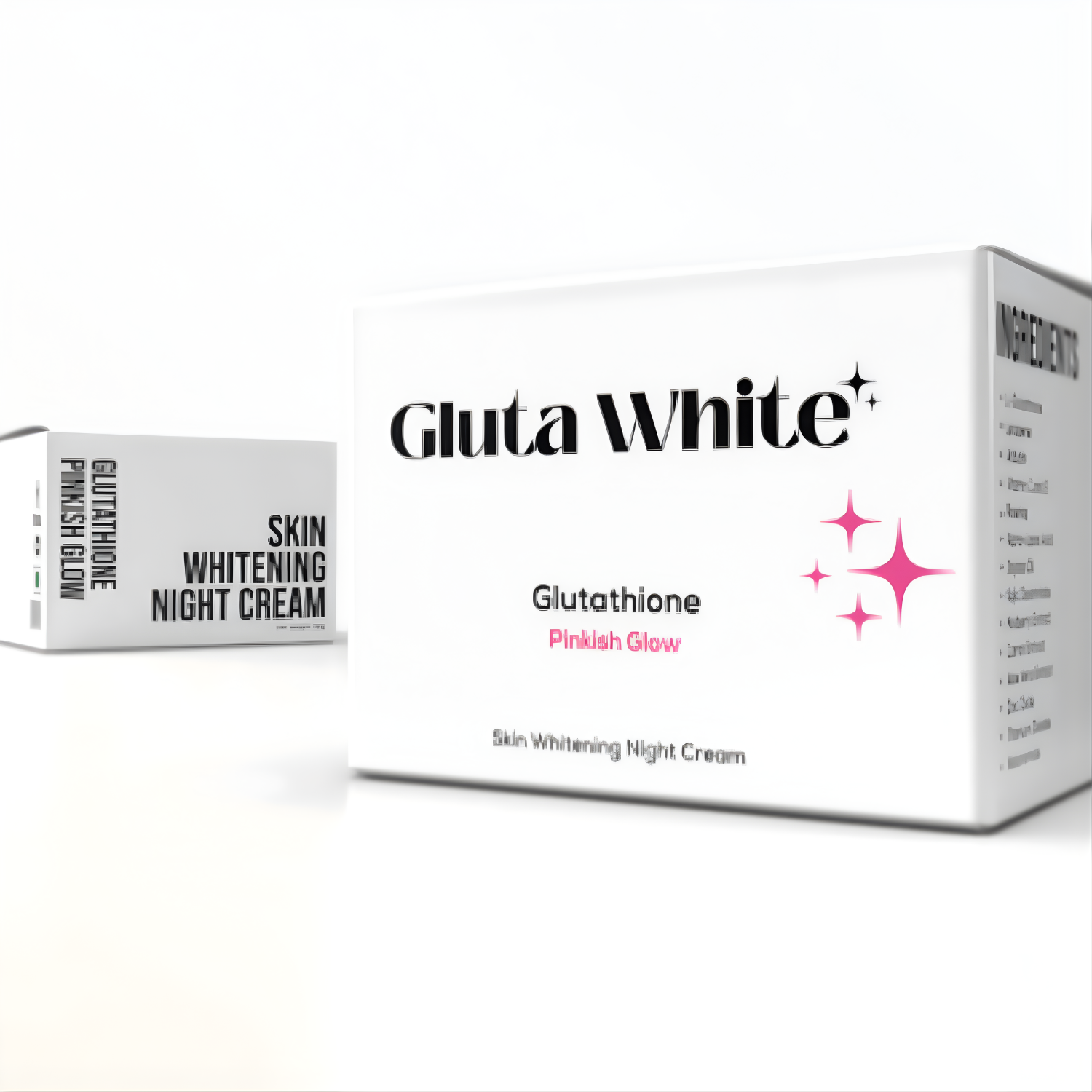 Gluta White skin whitening night cream packaging on a white background