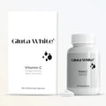 Gluta White Vitamin C supplement bottle and packaging on a white background
