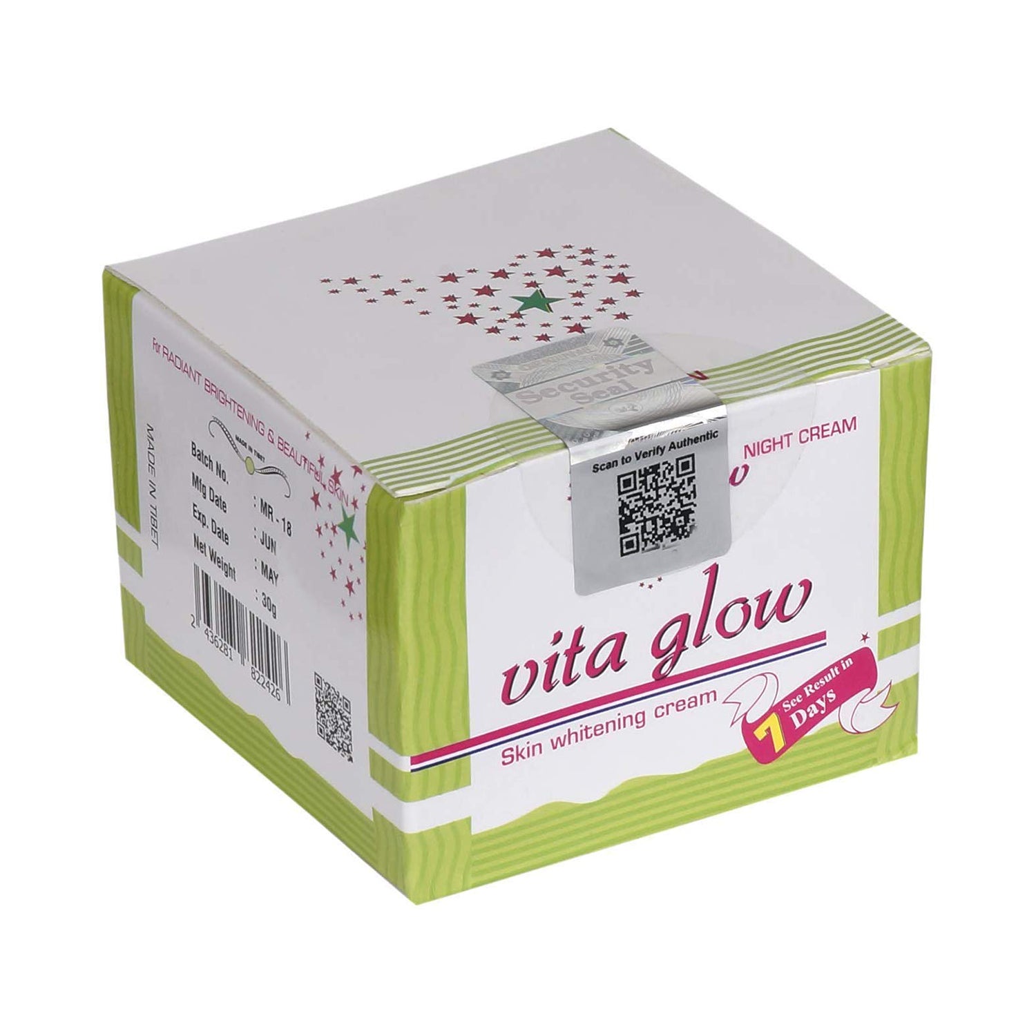 vita glow skin whitening cream 